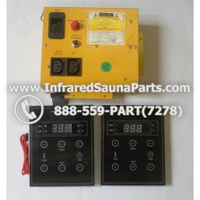 COMPLETE CONTROL POWER BOX WITH CONTROL PANEL - COMPLETE CONTROL POWER BOX CLEARLIGHT INFRARED SAUNA  MODEL HM-PCS1(REV.B) WITH TWO CONTROL PANELS 1