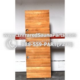 WOOD BENCHS + HEATERS - HEMLOCK WOOD BENCH + HEATER + RED COVER ( 44.6" x 16.2" ) 3