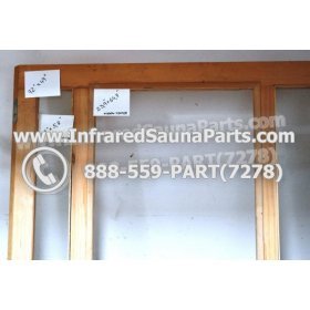 WOOD SAUNA WALLS - HEMLOCK WOOD SAUNA PANEL WITH GLASS ( 72" x 49" ) 3