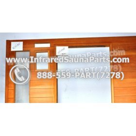 WOOD SAUNA WALLS - HEMLOCK WOOD SAUNA PANEL WITH GLASS ( 72.5" x 70" ) 4