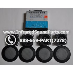 COMPLETE STEREO + SPEAKERS + COVERS - COMPLETE STEREO SYSTEM KAIZHEN KZ-5081 WITH 4 SPEAKERS 1