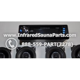 COMPLETE STEREO + SPEAKERS + COVERS - COMPLETE STEREO SYSTEM PC-3681 WITH 4 SPEAKERS 4