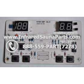 CIRCUIT BOARDS WITH  FACE PLATES - CIRCUIT BOARD WITH FACEPLATE SAUNA SUPPLY WORLD INFRARED SAUNA  NYSN-DBF V6.0 4