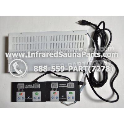 COMPLETE CONTROL POWER BOX WITH CONTROL PANEL - COMPLETE CONTROL POWER BOX CAL SAUNA INFRARED SAUNA STYLE 1 WITH TWO CONTROL PANELS 1