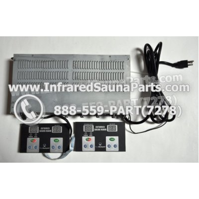 COMPLETE CONTROL POWER BOX WITH CONTROL PANEL - COMPLETE CONTROL POWER BOX GAIA INFRARED SAUNA STYLE 2 WITH TWO CONTROL PANELS 1